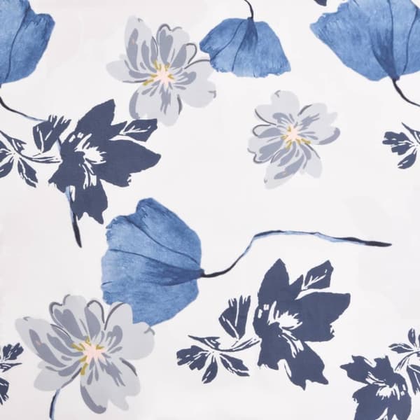 vidaXL stol med blomstermønster stof blå