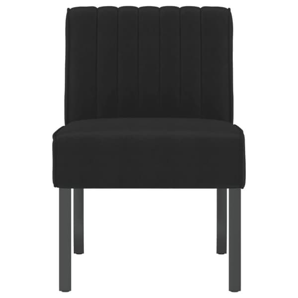 vidaXL Slipper nojatuoli musta sametti