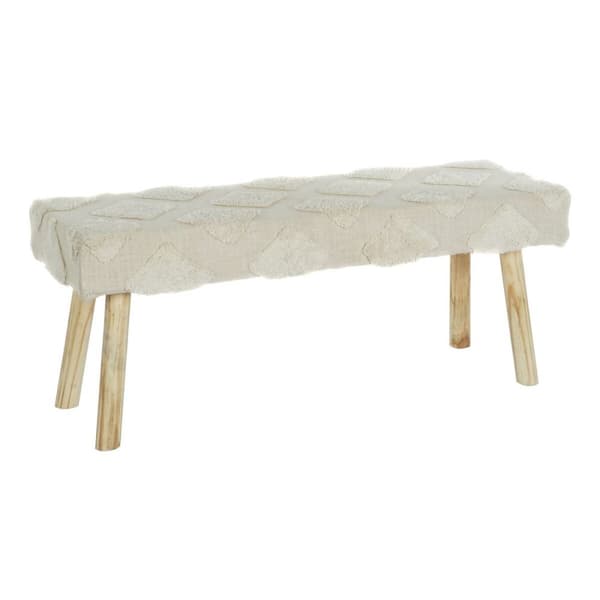 Krakk DKD Home Decor Hvit Naturell Tre 120 x 50 x 40 cm