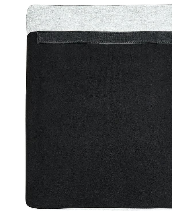 Nojatuoli vaaleanharmaa kangasverhoilu mustat rautajalat puurunko irrotettavat päälliset retro olohuoneeseen