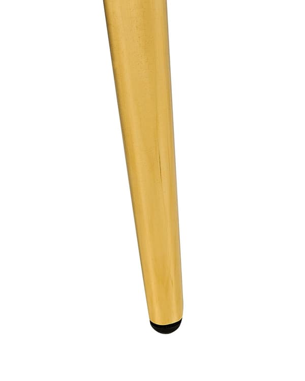 Lænestol Creme Beige Velour Gylden Metalramme Rund Ryg Glamourøs Stil