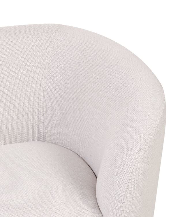 Lenestol Beige Svart Boucle Stoff Myk Gull Ben Retro Glam Art Dekor Stil