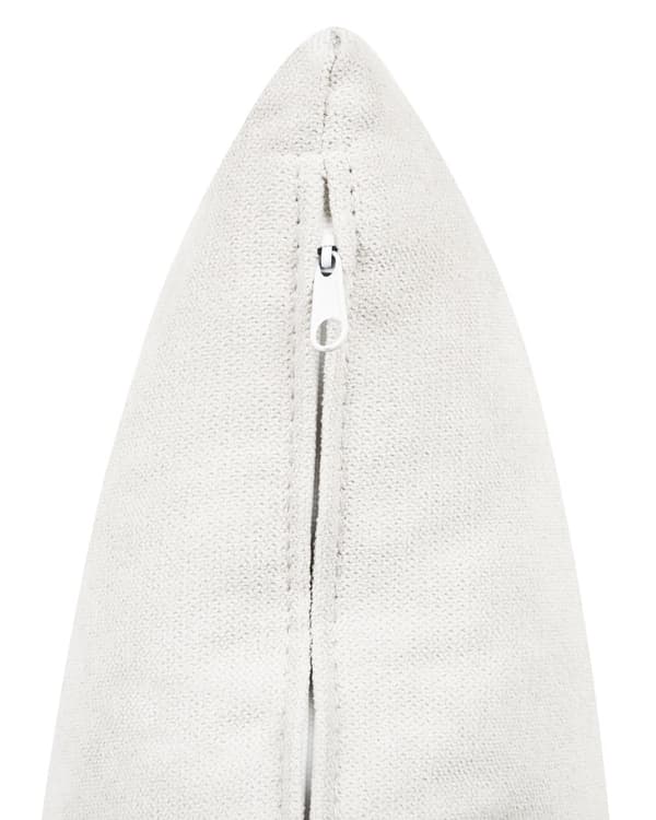 Lænestol Beige Polyester Rund Stof Stuestol Uden Armlæn til Stuen Bred Hvilestol Drejefod Polstret Moderne Design Møbel med Ryghynder