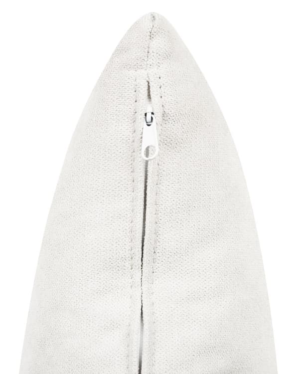 Lænestol Beige Polyester Rund Stof Stuestol Uden Armlæn til Stuen Bred Hvilestol Drejefod Polstret Moderne Design Møbel med Ryghynder