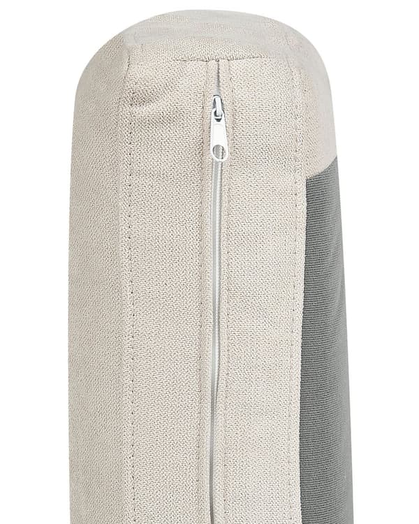 Lænestol Beige Polyester Stof Stuestol med Armlæn til Stuen Bred Hvilestol Fransk Rørflet Polstret Moderne Design Møbel