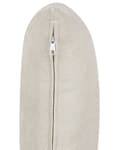 Miniatyrbillede 10 af 11: Lænestol Beige Polyester Stof Stuestol med Armlæn til Stuen Bred Hvilestol Fransk Rørflet Polstret Moderne Design Møbel