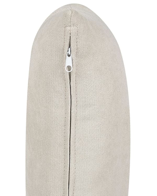 Lænestol Beige Polyester Stof Stuestol med Armlæn til Stuen Bred Hvilestol Fransk Rørflet Polstret Moderne Design Møbel