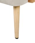 Miniatyrbillede 11 af 11: Lænestol Beige Polyester Stof Stuestol med Armlæn til Stuen Bred Hvilestol Fransk Rørflet Polstret Moderne Design Møbel