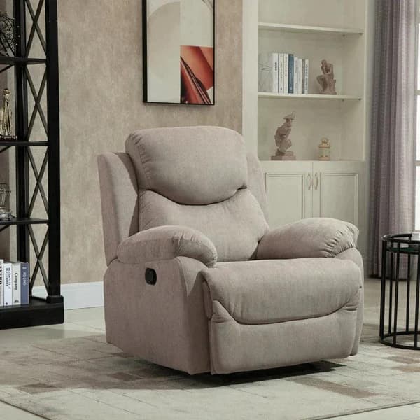 Rootz-nojatuoli - Rentoutumistuoli - Lepotuoli - Sohva - Lepotuoli - Yhden hengen sohva - TV-nojatuoli - Beige - 97 x 96 x 105,5 cm