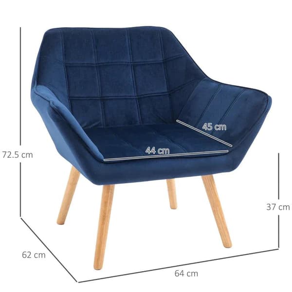 Rootz-nojatuoli - Yksi nojatuoli - Siipituoli samettisella päällyksellä - Puiset jalat - Koti - Makuuhuoneen kalusteet - Vihreä - 68,5 cm x 61 cm x 72