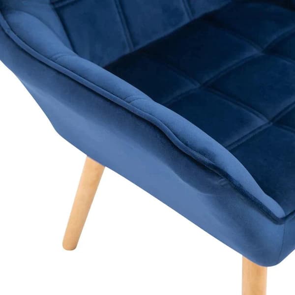 Rootz-nojatuoli - Yksi nojatuoli - Siipituoli samettisella päällyksellä - Puiset jalat - Koti - Makuuhuoneen kalusteet - Vihreä - 68,5 cm x 61 cm x 72