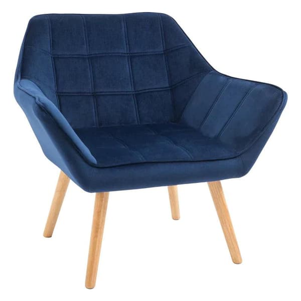 Rootz-nojatuoli - Yksi nojatuoli - Siipituoli samettisella päällyksellä - Puiset jalat - Koti - Makuuhuoneen kalusteet - Vihreä - 68,5 cm x 61 cm x 72
