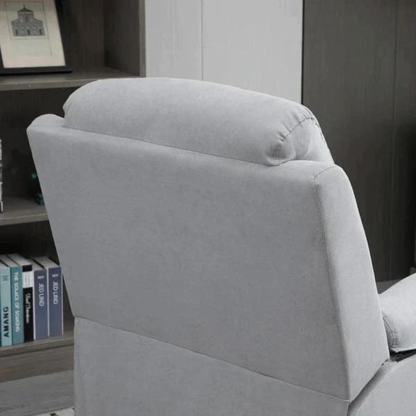 Rootz Electric Stand-up Chair - Fåtölj - Relax Fåtölj - Tv Fåtölj med sovfunktion - Liggfunktion - Fjärrkontroll - Linne Touch - Grå - 83 x 89 x 102 c