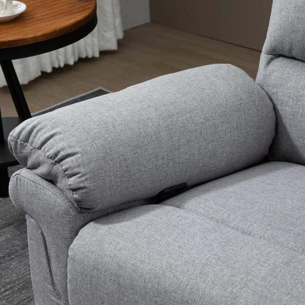 Rootz Hvilestol - Hvilestol med lænefunktion - Enkeltsofa - TV Hvilestol - Justerbar - Stue - Soveværelse - Sengetøj Touch - Lysegrå - 91 x 92 x 102 c