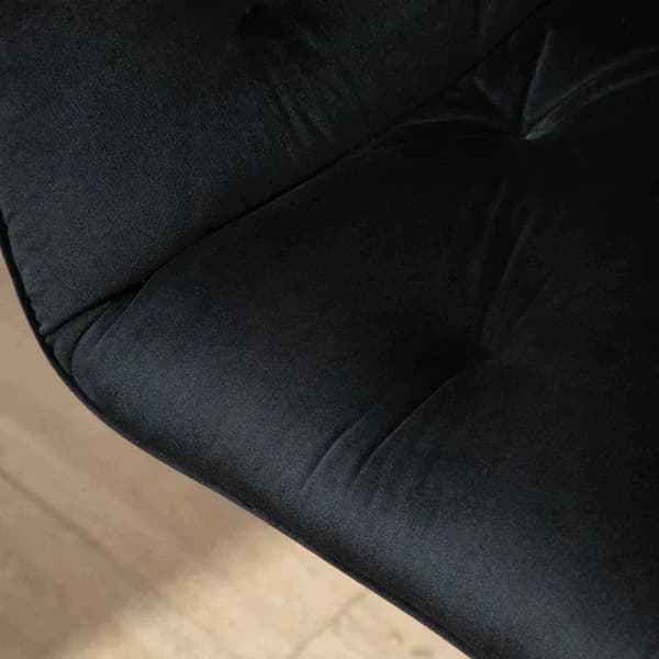Rootz-nojatuoli - Toimistonojatuoli - Ergonominen tuoli - Vaahtomuovi - Metalli - samettinen polyesteri - Musta - 60 cm x 61 cm x 91 cm