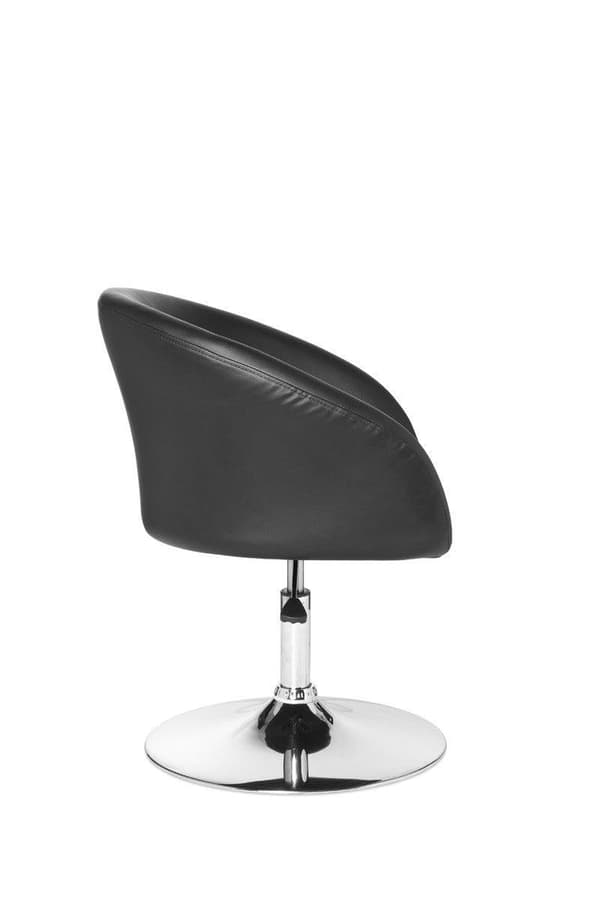 Rootz design relax lænestol lounge lænestol syntetisk læder cocktail lænestol sort - Drejelig lænestol - Spisestuestol 120 kg - Club lænestol læder lo