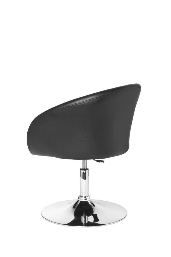 Rootz design relax lænestol lounge lænestol syntetisk læder cocktail lænestol sort - Drejelig lænestol - Spisestuestol 120 kg - Club lænestol læder lo