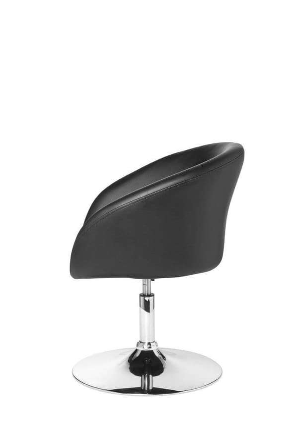Rootz design relax lænestol lounge lænestol syntetisk læder cocktail lænestol sort - Drejelig lænestol - Spisestuestol 120 kg - Club lænestol læder lo