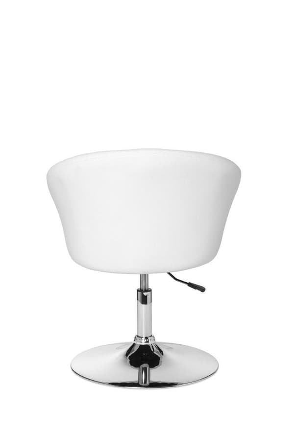 Rootz design relaxfåtölj loungefåtölj syntetisk läder cocktailfåtölj vit - Vridfåtölj - Matsalsstol 120 kg - Klubbfåtölj läderlook - Snurrstol Modern