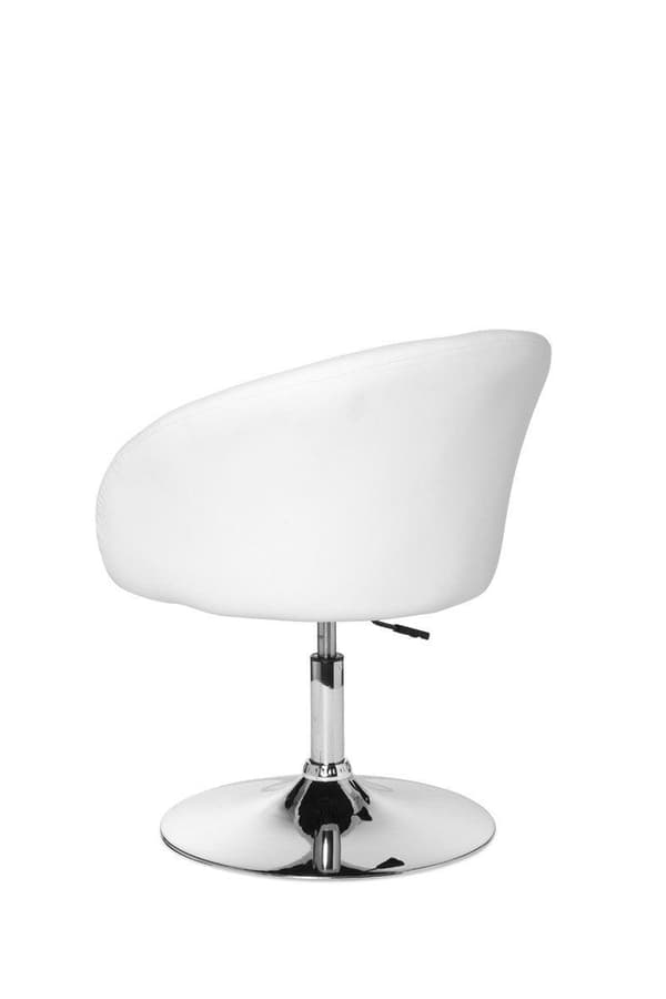 Rootz design relaxfåtölj loungefåtölj syntetisk läder cocktailfåtölj vit - Vridfåtölj - Matsalsstol 120 kg - Klubbfåtölj läderlook - Snurrstol Modern