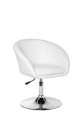 Miniatyrbild 1 av 11: Rootz design relaxfåtölj loungefåtölj syntetisk läder cocktailfåtölj vit - Vridfåtölj - Matsalsstol 120 kg - Klubbfåtölj läderlook - Snurrstol Modern