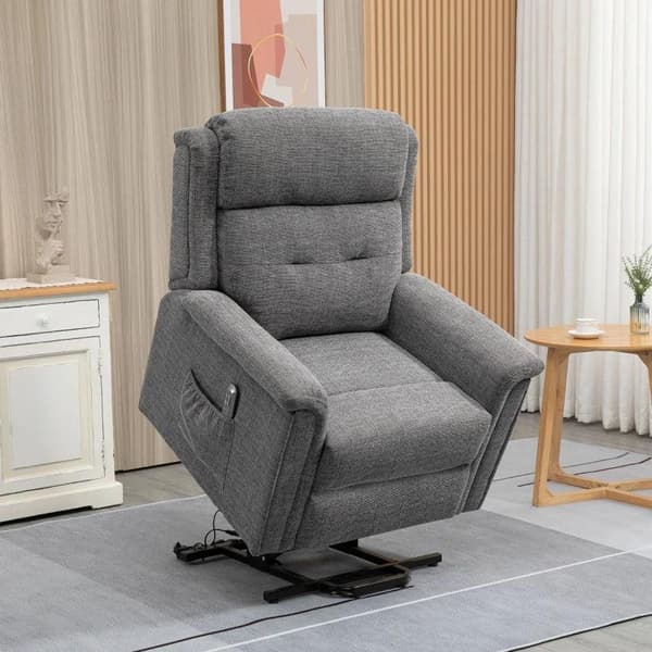Rootz Recliner - Seisomatuoli - Nojatuoli - Tv-tuoli - Sis. Kaukosäädin - Jalkatuki - Teräs - Harmaa - 89L x 96L x 108K cm