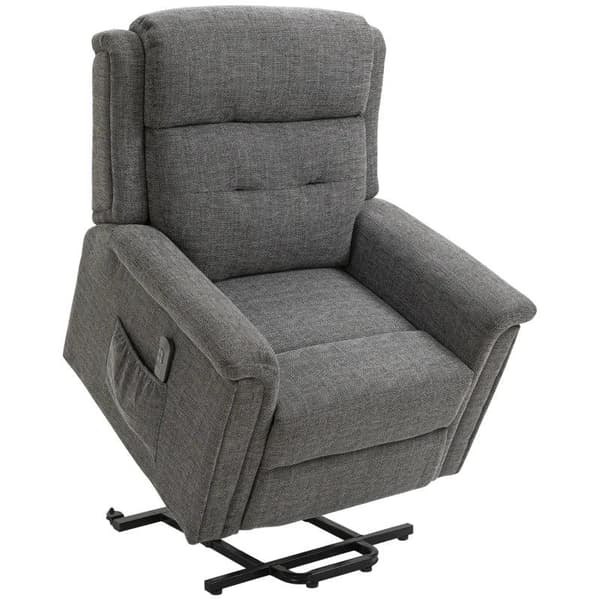 Rootz Recliner - Seisomatuoli - Nojatuoli - Tv-tuoli - Sis. Kaukosäädin - Jalkatuki - Teräs - Harmaa - 89L x 96L x 108K cm