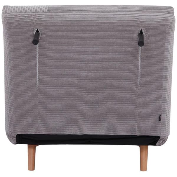 Rootz 2-i-1 Fåtöljsäng - Justerbart nackstöd - Manchesterlook - Grå - 82 cm x 8 cm x 83 cm