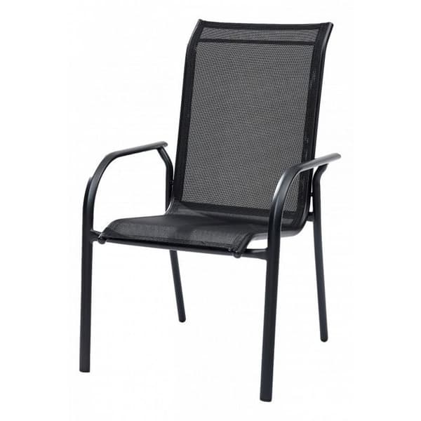 BlackSun fåtölj med svart aluminiumram Wilsa Garden