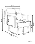 Miniatyrbilde 3 av 11: Lenestol Lys beige Polyester Treben med beskyttelseshetter Armlener Rottingfletting Puter Tradisjonell stil Hvilestol Stue Soverom