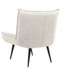 Miniatyrbilde 5 av 8: Lenestol Lys beige Svarte metallben Uten armlener Moderne design Hvilestol Stue Soverom