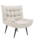 Miniatyrbilde 1 av 8: Lenestol Lys beige Svarte metallben Uten armlener Moderne design Hvilestol Stue Soverom