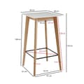 Miniatyrbillede 4 af 7: Rootz bord 60x110x60 cm hvid firkant - Barbord til 4 personer - Moderne bord til bar - Design festbord træ - Skandinavisk eg højbord