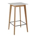 Miniatyrbillede 1 af 7: Rootz bord 60x110x60 cm hvid firkant - Barbord til 4 personer - Moderne bord til bar - Design festbord træ - Skandinavisk eg højbord