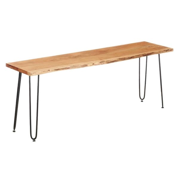 TV-Bord Live Edge 140 x 37 x 52 cm Brun Svart Akasia