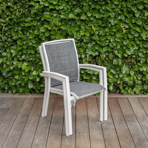 Modulo fåtölj aluminiumstruktur Vit/Ljunggrå Wilsa Garden