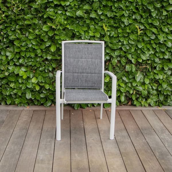 Modulo fåtölj aluminiumstruktur Vit/Ljunggrå Wilsa Garden
