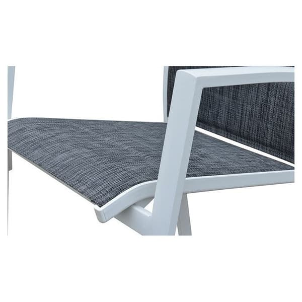 Modulo fåtölj aluminiumstruktur Vit/Ljunggrå Wilsa Garden