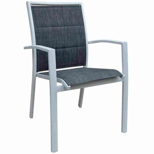 Modulo fåtölj aluminiumstruktur Vit/Ljunggrå Wilsa Garden