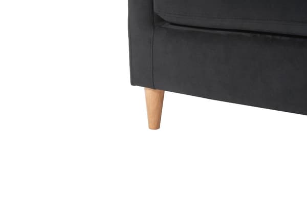 Marino fåtölj velour svart.