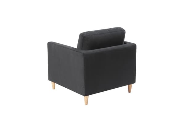 Marino lenestol velour svart.