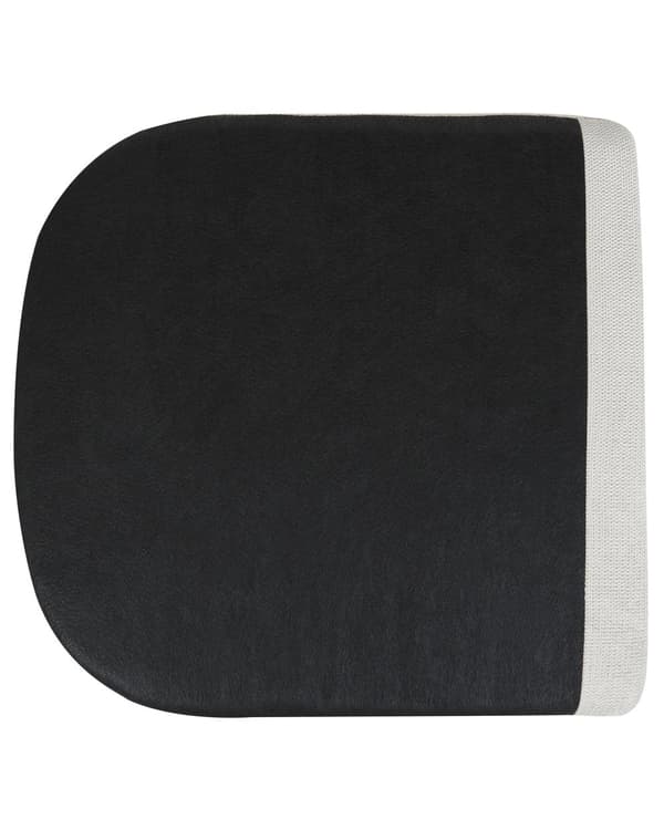 Fåtölj Vitt tyg Mjuk klädsel Svarta ben med nackstöd Ryggstöd Retro Glam Art Decor Style