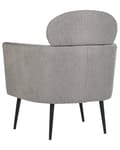 Miniatyrbilde 5 av 10: Lenestol Taupe Stoff Svarte ben Nakkestøtte Moderne design Hvilestol Stue Soverom