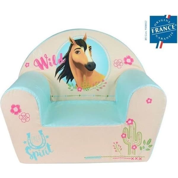 Barnklubbstol - SPIRIT - FUN HOUSE - H 42 cm x L 52 cm x D 33 cm - Inomhus - 1 sits - Avtagbar klädsel