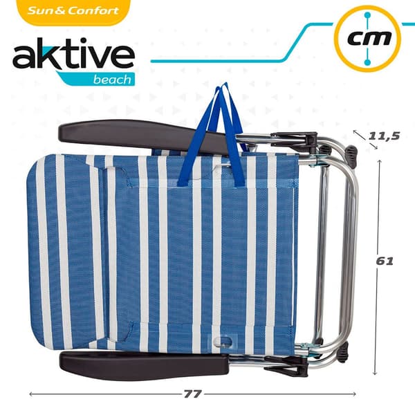 Aktive Hopfällbar Stol 5 61x50x85 Cm Låg 61x50x85 Cm Blå