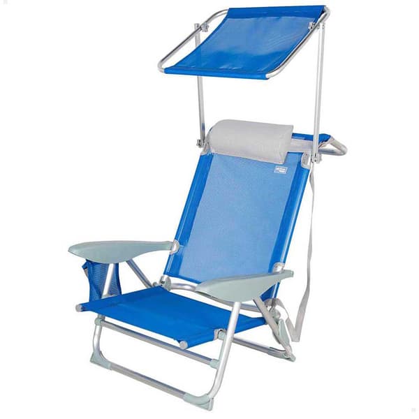 Aktive Paraply+ficka+handtag Fast Hopfällbar Stol Aluminium 83x60x20/71 Cm Blå 83 x 60 x 20/71 cm
