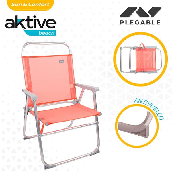 Aktive Høj Aluminium Foldestol Beach Orange