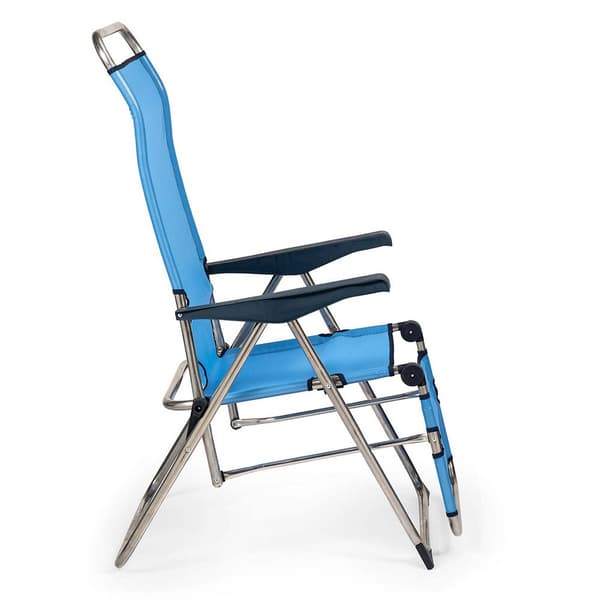 Solenny Fällbar Solsäng Relax 5-position 114x75x63cm Blå