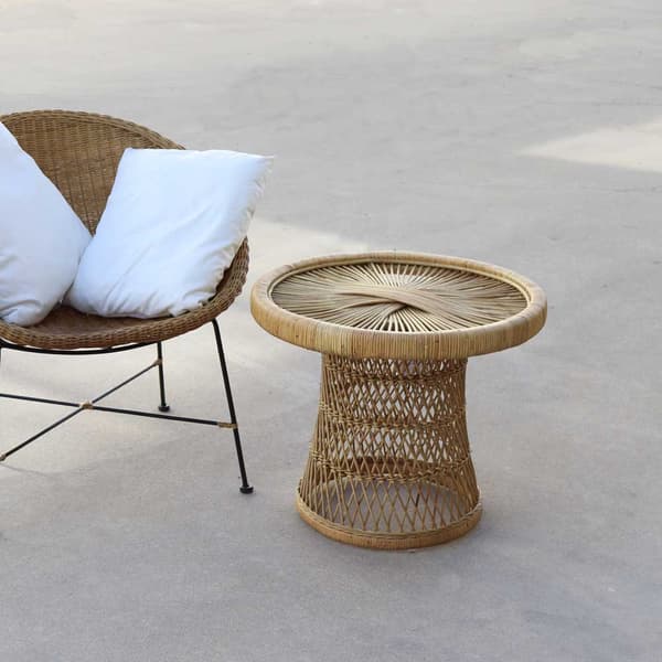 Chillvert Rundt Bord I Rattan Parma 60 Cm Brun