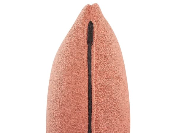Sjeselong Ferskenrosa Bouclé Metallben Venstrevendt Ekstra pute Moderne design Daybed